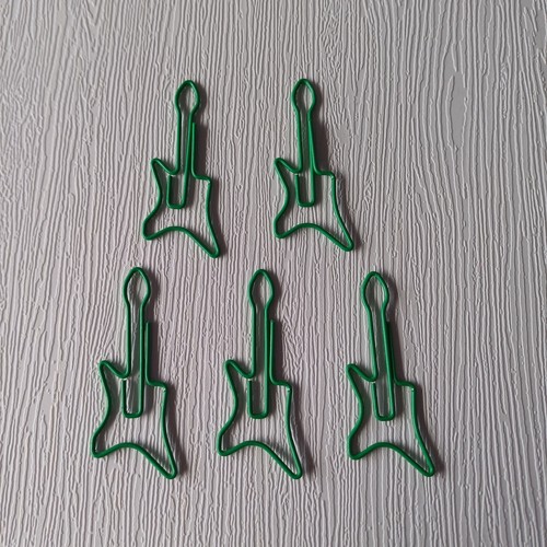 Green guitar shaped - green,