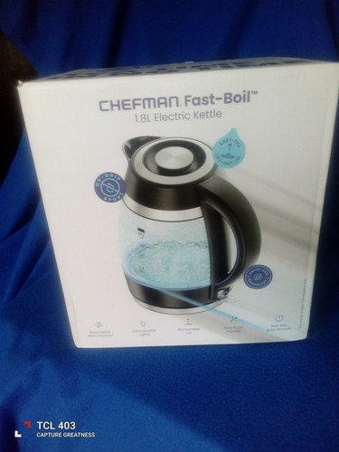 Chefman glass electric kettle - chefman,