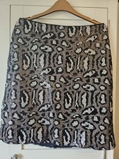Sequin Skirt In Animal Print