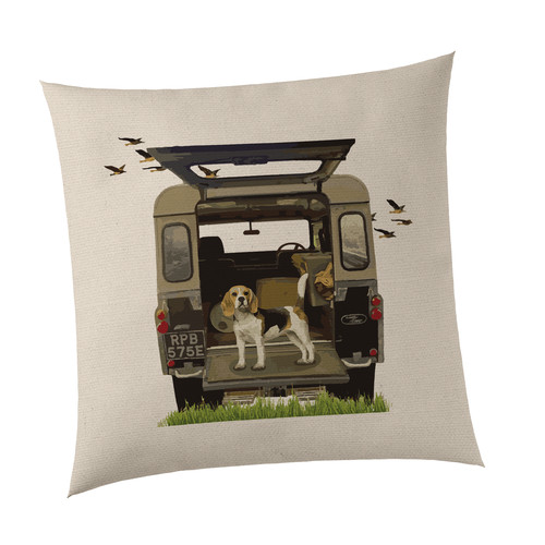 Beagle dog country cushion - dog,