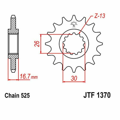Sprocket z14 525 - sprocket, 726.06.08