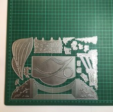 Large 24pcs Card Shape, Hills & Animals Die Set - Longest Die 24.7 X 5.8cm