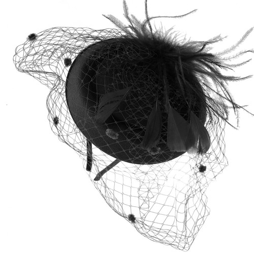 Baffle hat plume fascinator - baffle,