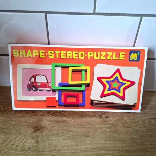 Wooden shape sorting puzzle - wooden,