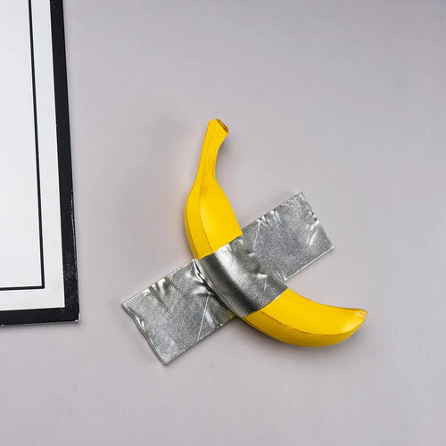 Resin banana tape sculpture - resin,