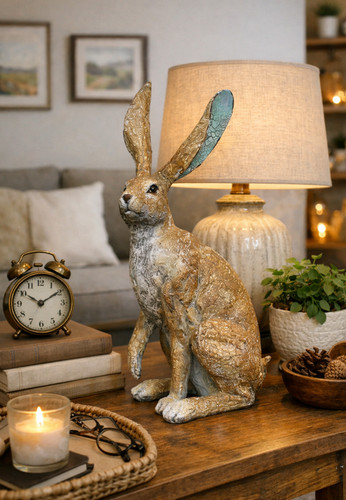 Rustic decorative hare - rustic,
