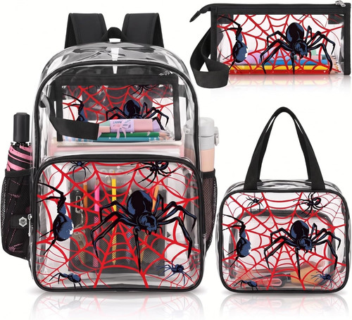 Spider clear school backpack - spider,