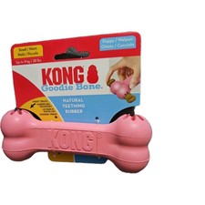 Kong Puppy Rubber Treat Dispenser Goodie Bone Chew & Treat  Dog Toy Small Pink