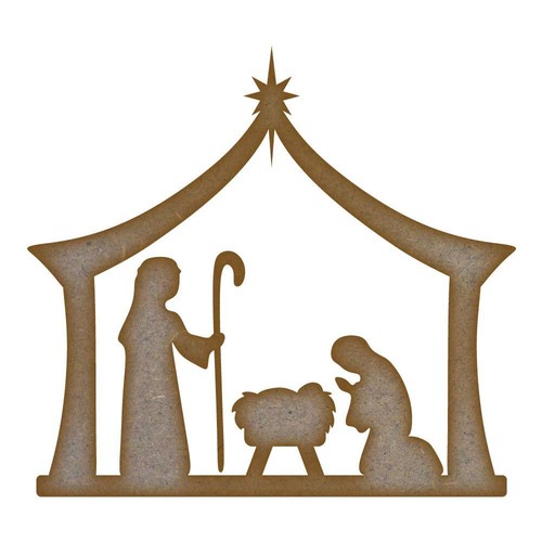 Nativity scene mdf laser - mdf,