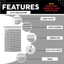 White PVC Blind Wood Effect