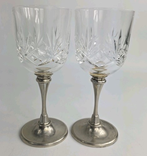 Vintage crystal wine glasses - wine,