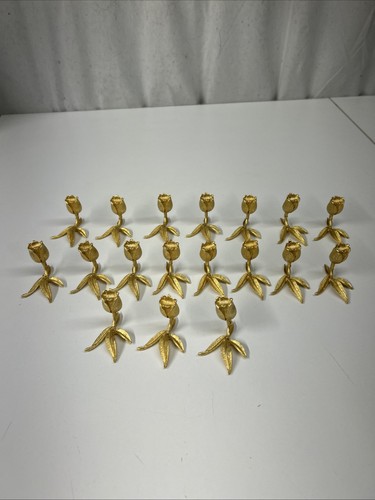 Vtg textured gold tone metal - tone,