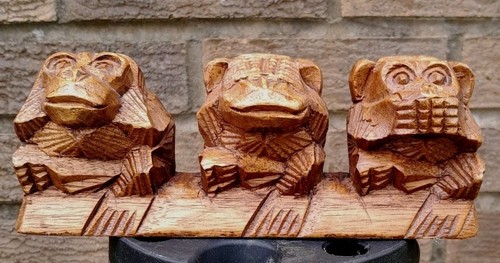 Wise monkeys ornament - monkeys,