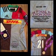 Rare Harlequins European Cup Final Rugby Shirt & Medal - 2016