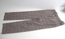 STROMBERG MENS PURPLE PLAID CHECK TEFLON COATED TROUSERS 36R