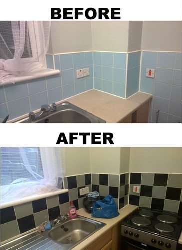 Tile stickers stencils - tile,