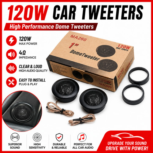 Car audio tweeters 120w - audio, ohm