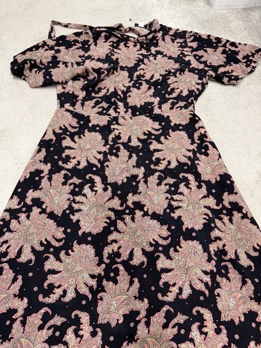 Topshop black pink paisley - topshop, black/pink