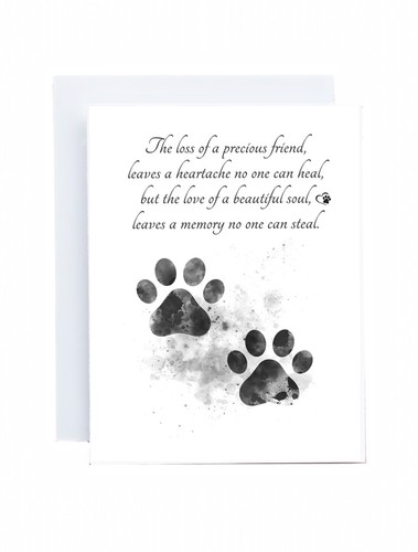 Pet sympathy 5x7 - greeting, card