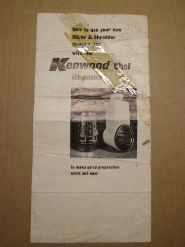 Kenwood a786 slicer - kenwood, &