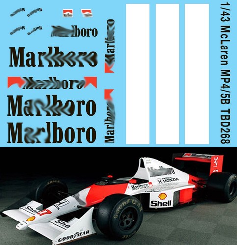 Decals for mclaren mp4 - 1/43,