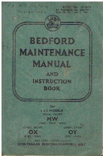 Bedford mwc mwd mwr oxc - mw, oxd