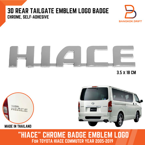 Hiace chrome rear tailgate - hiace,