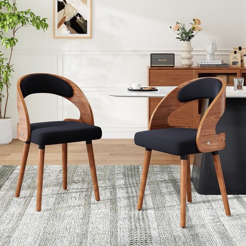 Set black wood chairs - of,