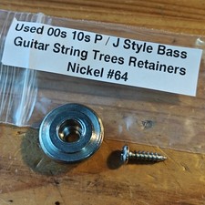 Used 00s Nickel Bass Guitar String Tree Retainer Round P Precision J Jazz #64