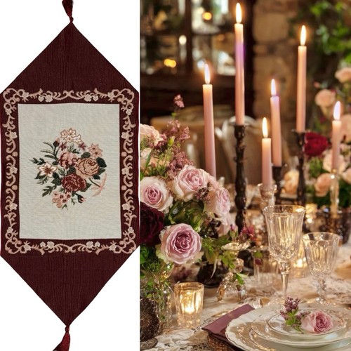 Vtg tapestry table runner - vtg,