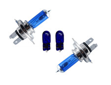 Blue H4 472 Headlight + Sidelight Bulbs FOR DAIHATSU Hijet