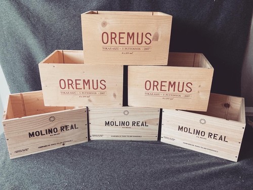 Wooden wine box crate - crate, x3-