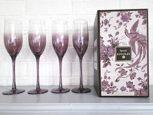 Spode champagne flute glasses - spode,