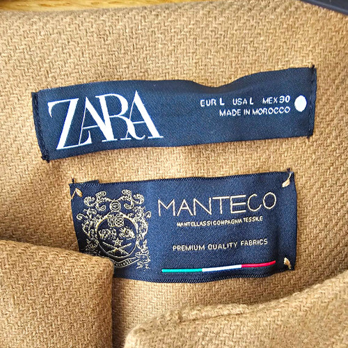 Zara manteco beige herringbone - beige,