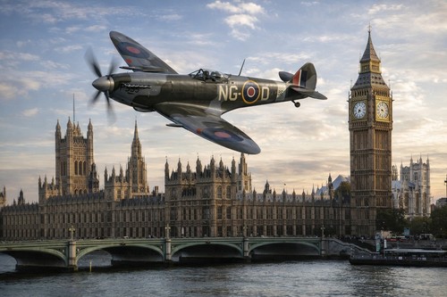 Raf spitfire aviation art - spitfire, a4