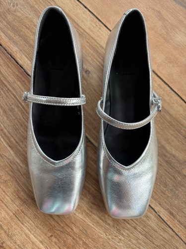 Silver leather square - silver,