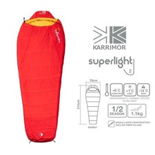 Karrimor Unisex Superlight 2 Sleeping Bag Spring/Summer Bags Lightweight