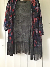 Topshop Tassel Jacket Kimono S To M 8 10 12