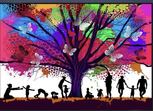Family tree diamond painting - tree,