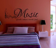Music notes vinyl wall - notes, art