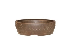 Brown Mica Bonsai Pot - Round
