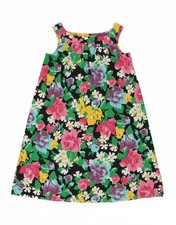 VINTAGE Girls Sleeveless Tent Dress 9-10 Years Multicoloured Floral AK13