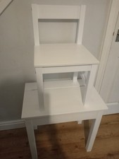 Child's Old Style School Desk  With Chair  Hinged  Lid  For Pencils Crayons Etc