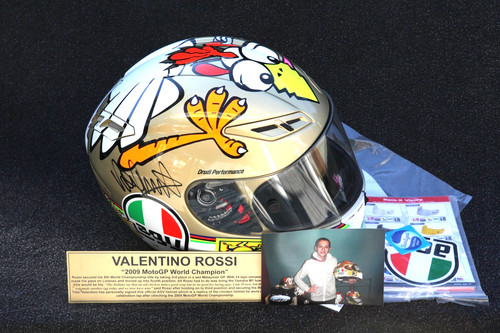 Valentino rossi signed helmet - rossi,