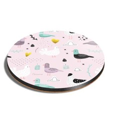 Round MDF Coaster Pigeon