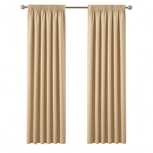 Pencil pleat tape top beige - pleat,