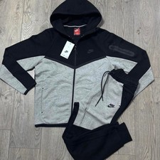 Men’s XL Grey And Black Nike Tech Fleece Tracksuit Brand New With Tags ✅