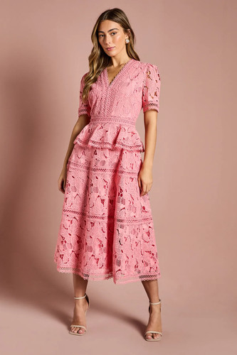 Coast coral midi dress - coast,