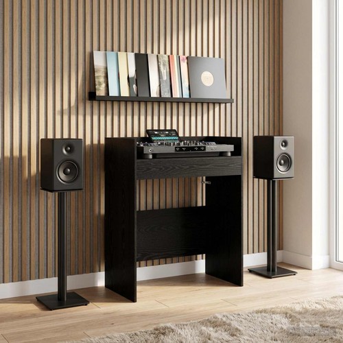 Vidaxl table black - black, oak
