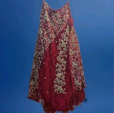 Red-Burgundy Wedding Dress